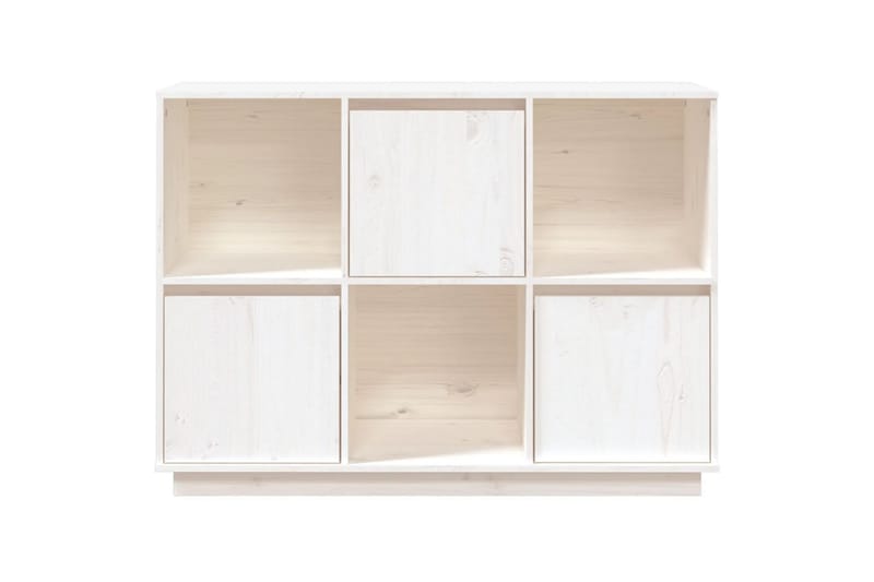 beBasic Skänk vit 110,5x35x80 cm massiv furu - White - Sideboard & skänk