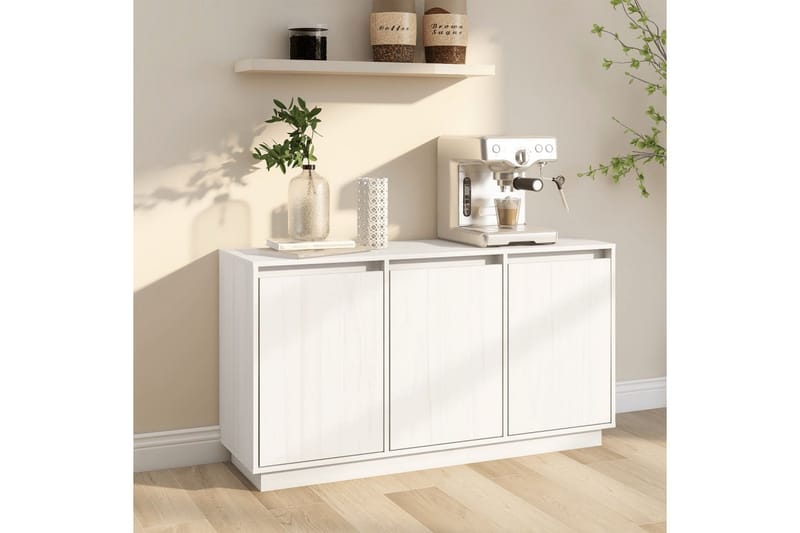 beBasic Skänk vit 111x34x60 cm massiv furu - White - Sideboard & skänk