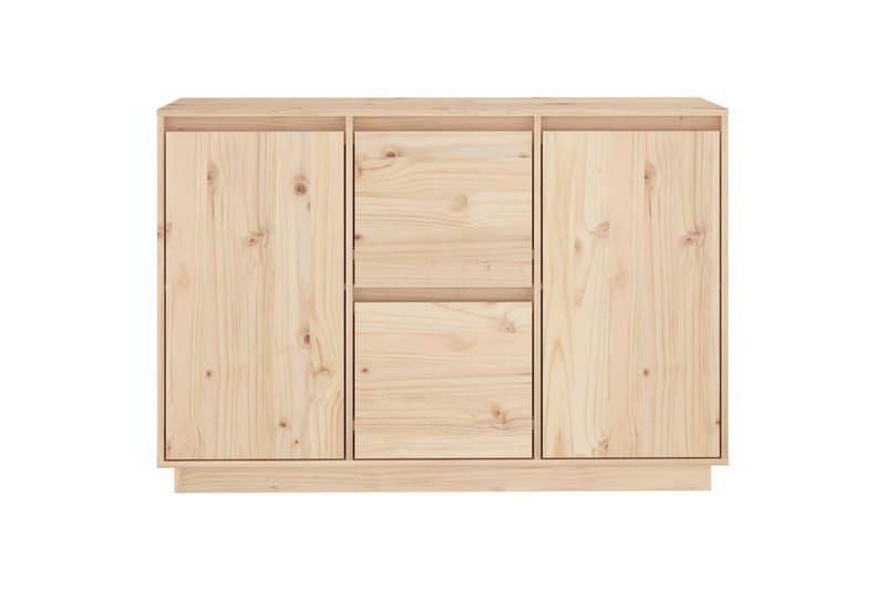 beBasic Skänk vit 111x34x75 cm massiv furu - Brown - Förvaring - Förvaringsmöbler - Sideboard & skänk