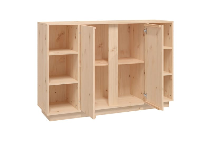 beBasic Skänk vit 120x35x80 cm massiv furu - Brown - Förvaring - Förvaringsmöbler - Sideboard & skänk