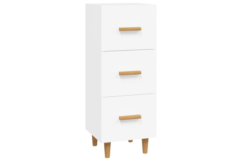 beBasic Skänk vit 34,5x34x90 cm konstruerat trä - White - Förvaring - Förvaringsmöbler - Sideboard & skänk