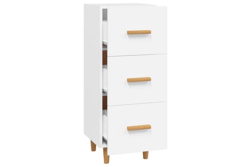 beBasic Skänk vit 34,5x34x90 cm konstruerat trä - White - Förvaring - Förvaringsmöbler - Sideboard & skänk