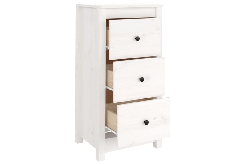 beBasic Skänk vit 40x35x80 cm massiv furu - White - Förvaring - Förvaringsmöbler - Sideboard & skänk