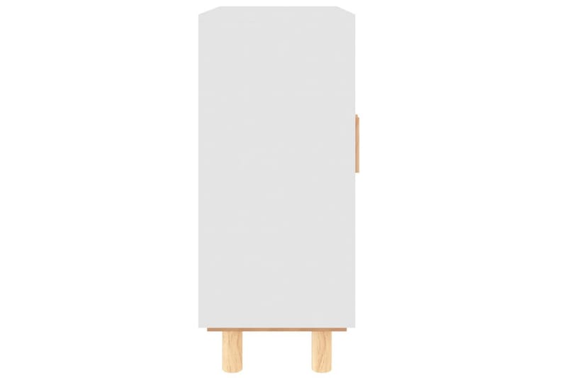 beBasic Skänk vit 60x30x70 cm massiv furu och naturlig rotting - White - Förvaring - Förvaringsmöbler - Sideboard & skänk