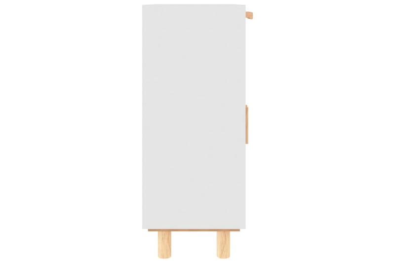 beBasic Skänk vit 60x30x75 cm massiv furu och naturlig rotting - White - Förvaring - Förvaringsmöbler - Sideboard & skänk