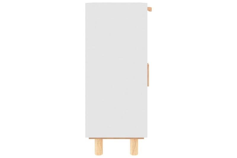 beBasic Skänk vit 60x30x75 cm massiv furu och naturlig rotting - White - Sideboard & skänk