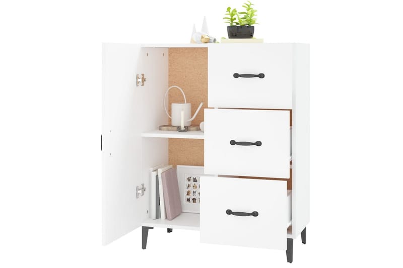 beBasic Skänk vit 69,5x34x90 cm konstruerat trä - White - Förvaring - Förvaringsmöbler - Sideboard & skänk