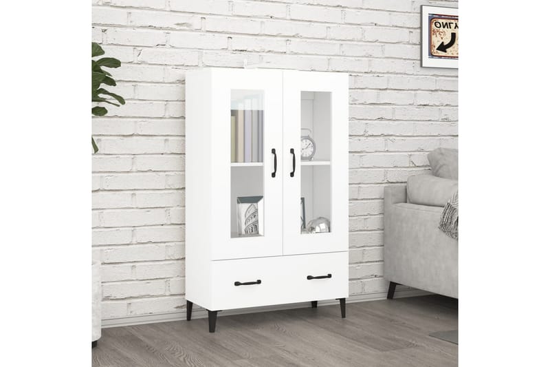 beBasic Skänk vit 70x31x115 cm konstruerat trä - White - Förvaring - Förvaringsmöbler - Sideboard & skänk