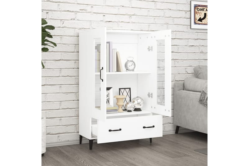 beBasic Skänk vit 70x31x115 cm konstruerat trä - White - Förvaring - Förvaringsmöbler - Sideboard & skänk