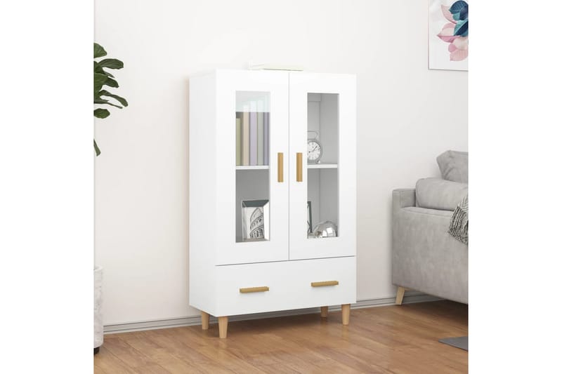 beBasic Skänk vit 70x31x115 cm konstruerat trä - White - Sideboard & skänk