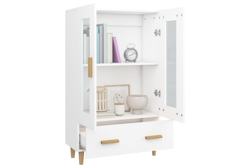 beBasic Skänk vit 70x31x115 cm konstruerat trä - White - Förvaring - Förvaringsmöbler - Sideboard & skänk