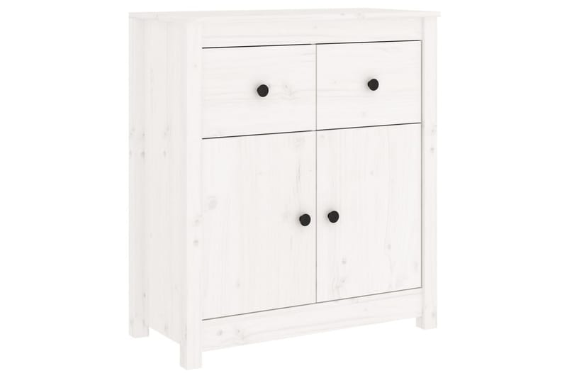 beBasic Skänk vit 70x35x80 cm massiv furu - White - Sideboard & skänk