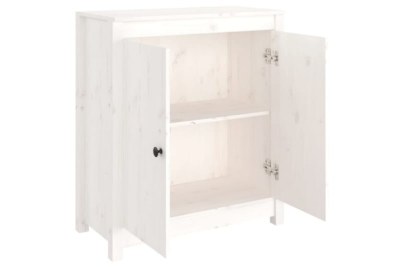 beBasic Skänk vit 70x35x80 cm massiv furu - White - Sideboard & skänk