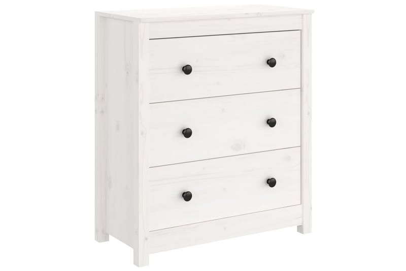 beBasic Skänk vit 70x35x80 cm massiv furu - White - Sideboard & skänk