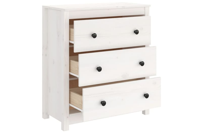 beBasic Skänk vit 70x35x80 cm massiv furu - White - Förvaring - Förvaringsmöbler - Sideboard & skänk