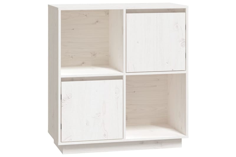 beBasic Skänk vit 74x35x80 cm massiv furu - White - Sideboard & skänk