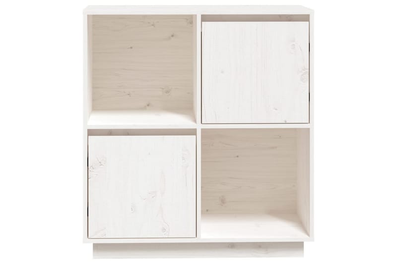 beBasic Skänk vit 74x35x80 cm massiv furu - White - Sideboard & skänk