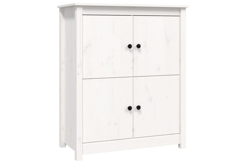 beBasic Skänk vit 83x41,5x100 cm massiv furu - White - Sideboard & skänk