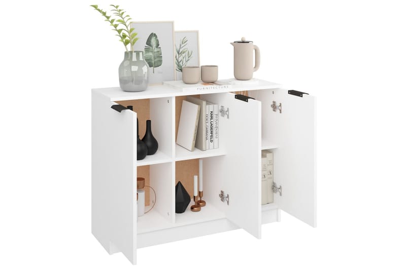 beBasic Skänk vit 90,5x30x70 cm konstruerat trä - White - Förvaring - Förvaringsmöbler - Sideboard & skänk