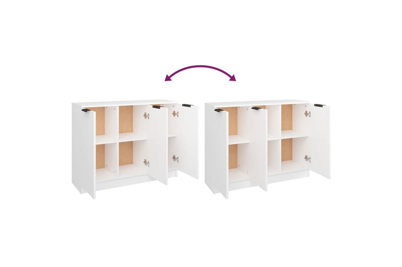 beBasic Skänk vit 90,5x30x70 cm konstruerat trä - White - Förvaring - Förvaringsmöbler - Sideboard & skänk
