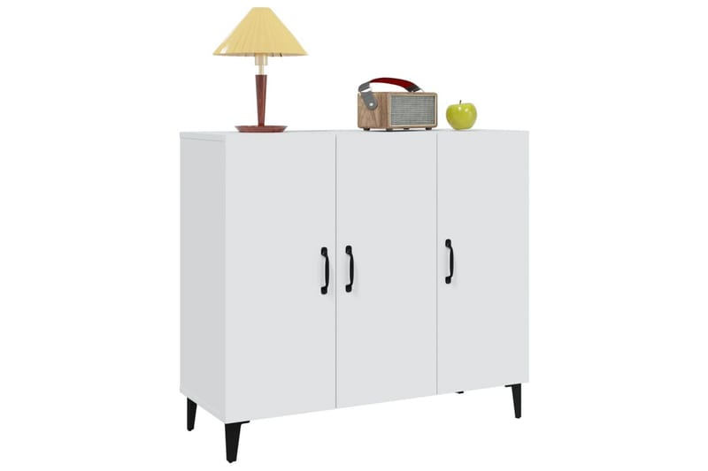 beBasic Skänk vit 90x34x80 cm konstruerat trä - White - Förvaring - Förvaringsmöbler - Sideboard & skänk