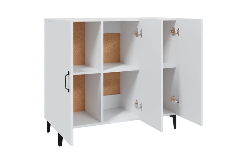 beBasic Skänk vit 90x34x80 cm konstruerat trä - White - Förvaring - Förvaringsmöbler - Sideboard & skänk
