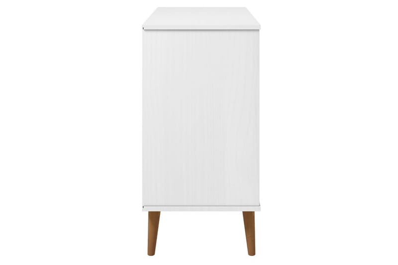 beBasic Skänk vit 90x40x80 cm massiv furu - White - Förvaring - Förvaringsmöbler - Sideboard & skänk