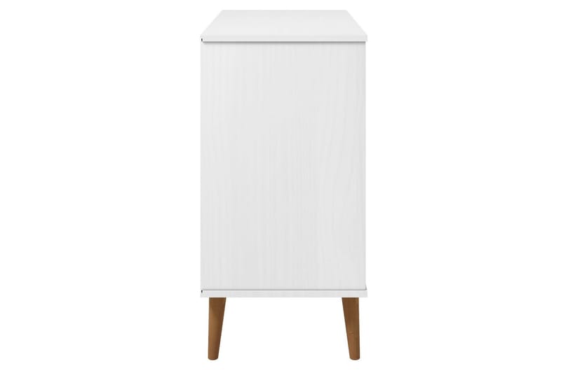 beBasic Skänk vit 90x40x80 cm massiv furu - White - Sideboard & skänk