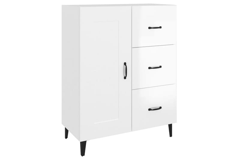 beBasic Skänk vit högglans 69,5x34x90 cm konstruerat trä - White - Sideboard & skänk