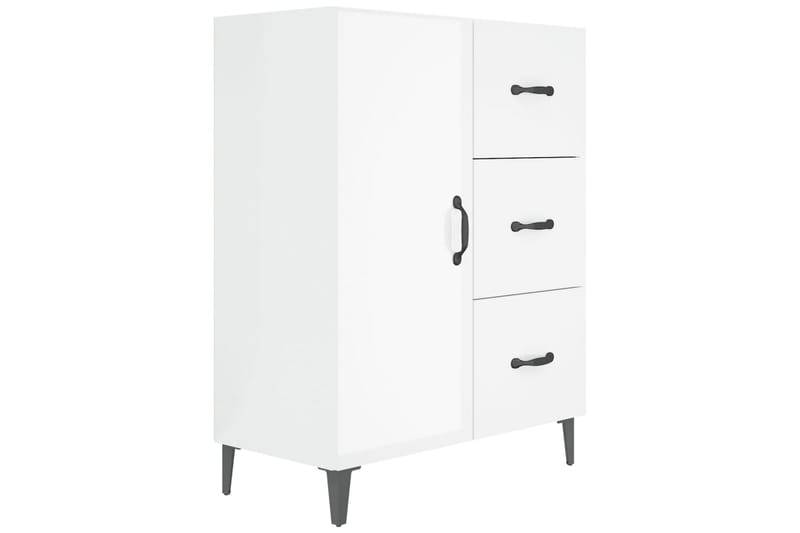 beBasic Skänk vit högglans 69,5x34x90 cm konstruerat trä - White - Sideboard & skänk