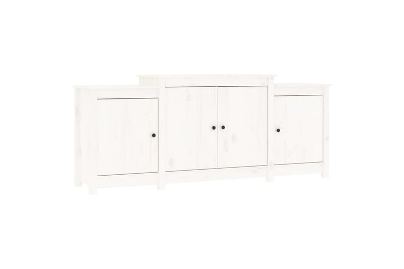 beBasic Skänk wit 164x37x68 cm massiv furu - White - Sideboard & skänk