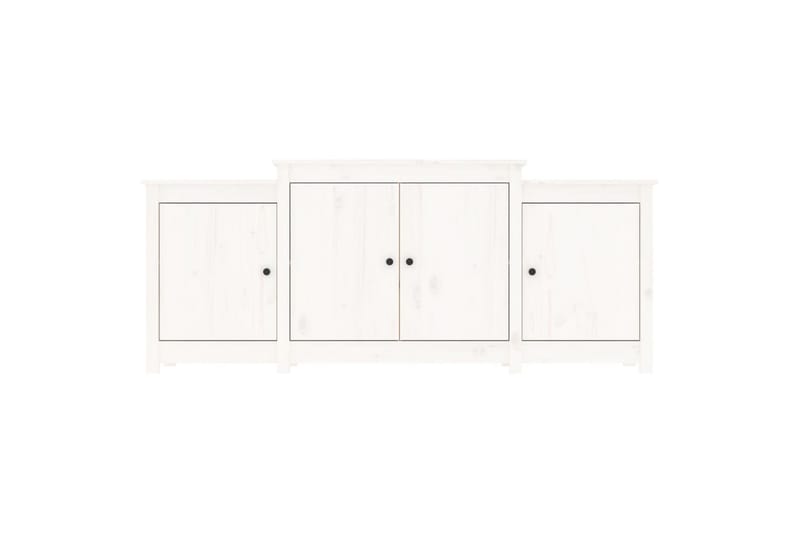 beBasic Skänk wit 164x37x68 cm massiv furu - White - Sideboard & skänk