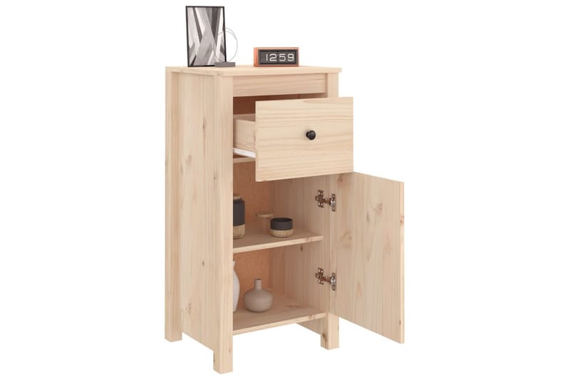 beBasic Skänkar 2 st 40x35x80 cm massiv furu - Brown - Förvaring - Förvaringsmöbler - Sideboard & skänk