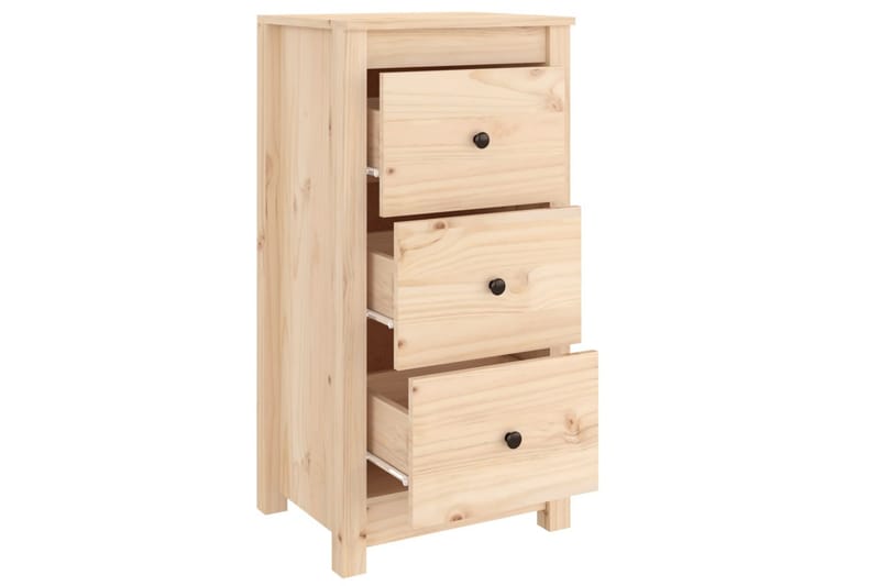 beBasic Skänkar 2 st 40x35x80 cm massiv furu - Brown - Förvaring - Förvaringsmöbler - Sideboard & skänk