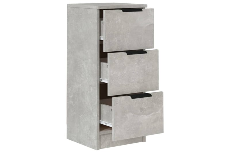 beBasic Skänkar 2 st betonggrå 30x30x70 cm konstruerat trä - Grey - Förvaring - Förvaringsmöbler - Sideboard & skänk
