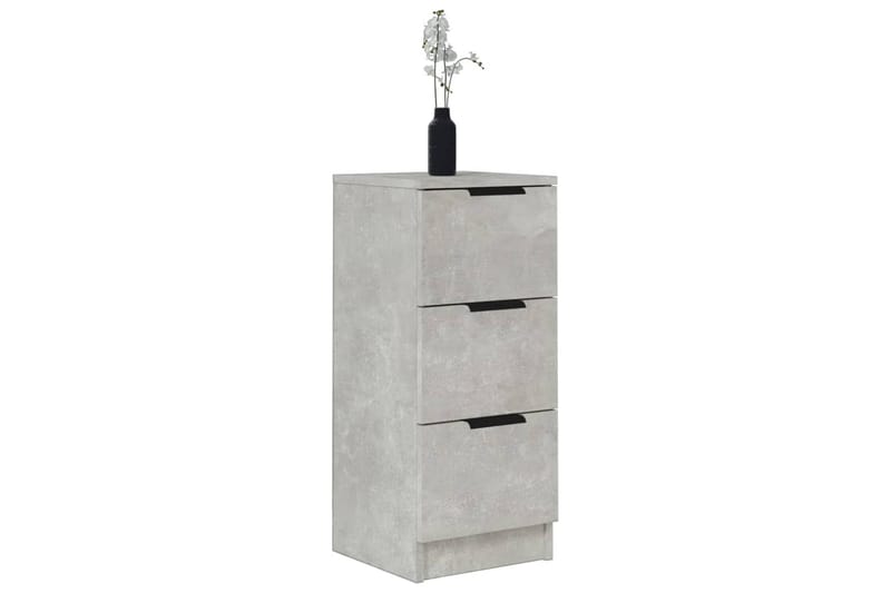 beBasic Skänkar 2 st betonggrå 30x30x70 cm konstruerat trä - Grey - Sideboard & skänk