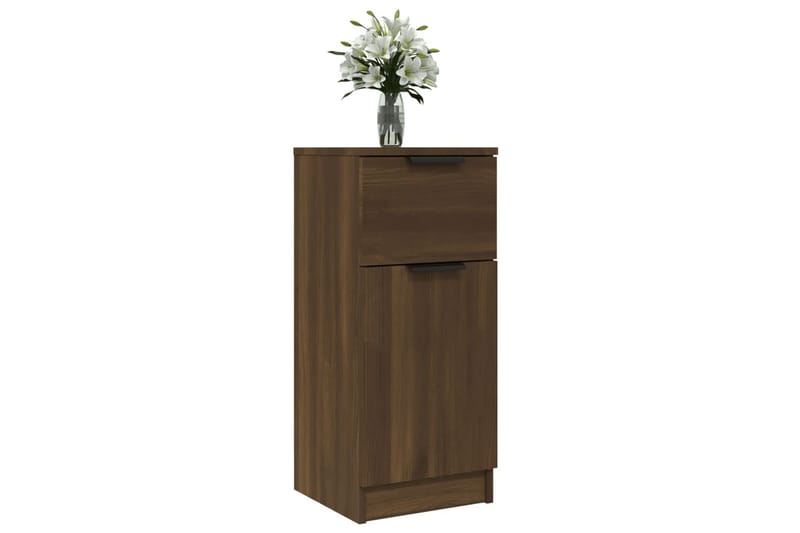 beBasic Skänkar 2 st brun ek 30x30x70 cm konstruerat trä - Brown - Förvaring - Förvaringsmöbler - Sideboard & skänk