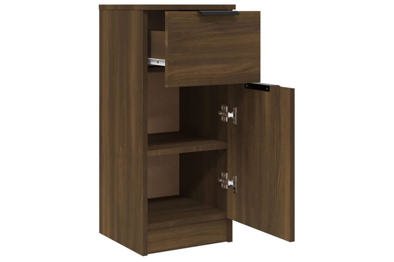 beBasic Skänkar 2 st brun ek 30x30x70 cm konstruerat trä - Brown - Förvaring - Förvaringsmöbler - Sideboard & skänk