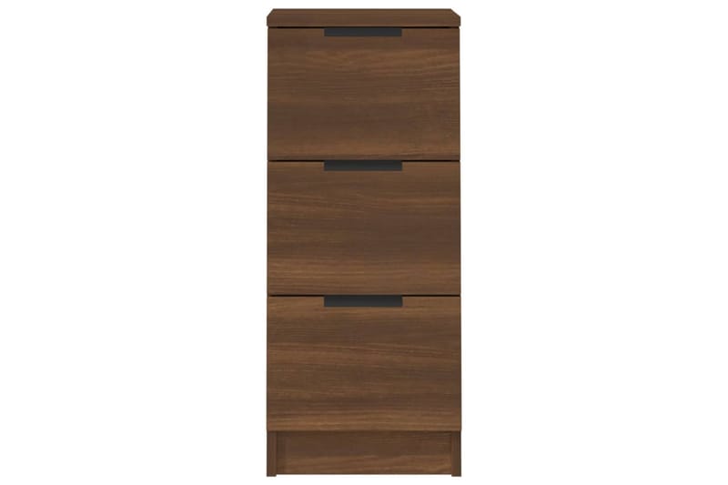 beBasic Skänkar 2 st brun ek 30x30x70 cm konstruerat trä - Brown - Sideboard & skänk