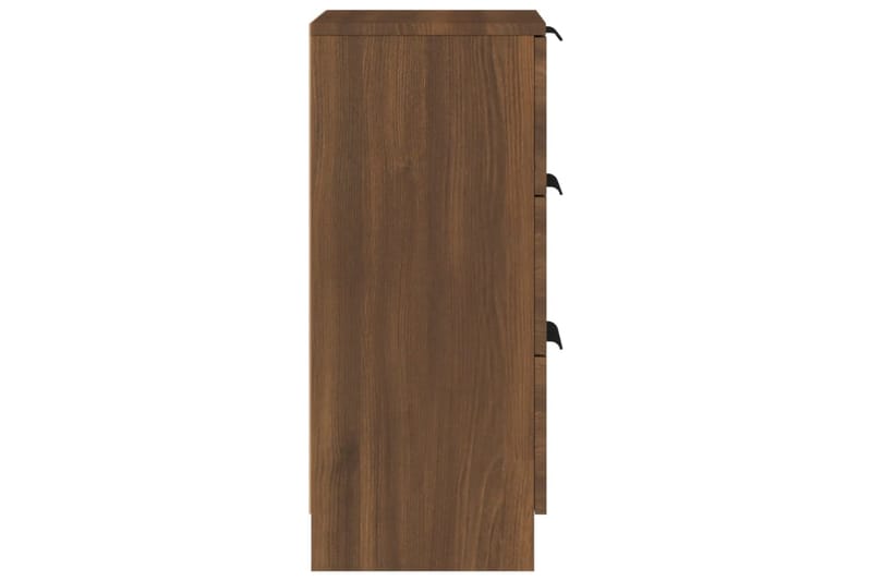 beBasic Skänkar 2 st brun ek 30x30x70 cm konstruerat trä - Brown - Sideboard & skänk