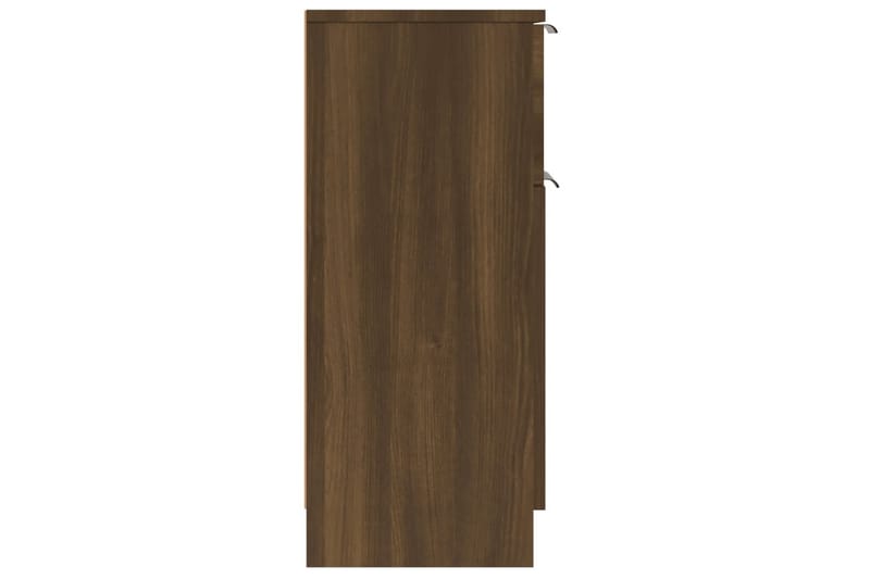 beBasic Skänkar 2 st brun ek 30x30x70 cm konstruerat trä - Brown - Förvaring - Förvaringsmöbler - Sideboard & skänk