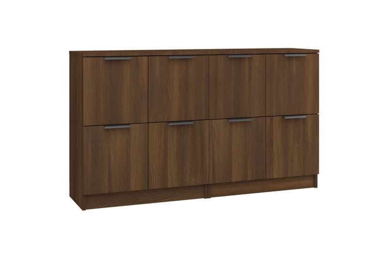 beBasic Skänkar 2 st brun ek 60x30x70 cm konstruerat trä - Brown - Förvaring - Förvaringsmöbler - Sideboard & skänk