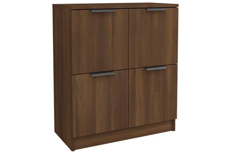 beBasic Skänkar 2 st brun ek 60x30x70 cm konstruerat trä - Brown - Förvaring - Förvaringsmöbler - Sideboard & skänk