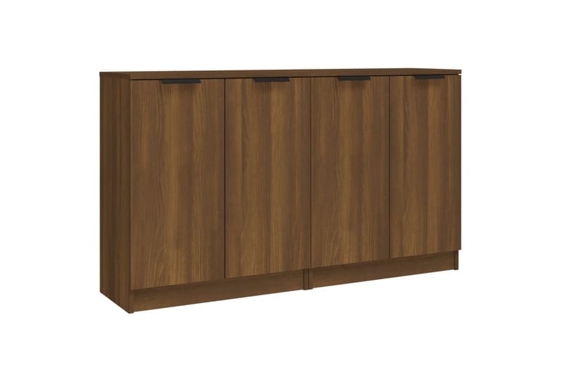 beBasic Skänkar 2 st brun ek 60x30x70 cm konstruerat trä - Brown - Förvaring - Förvaringsmöbler - Sideboard & skänk