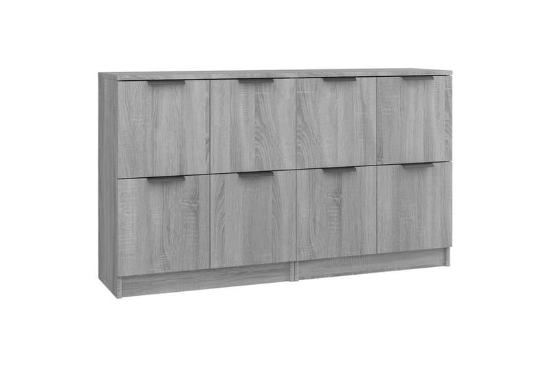 beBasic Skänkar 2 st grå sonoma 60x30x70 cm konstruerat trä - Grey - Förvaring - Förvaringsmöbler - Sideboard & skänk