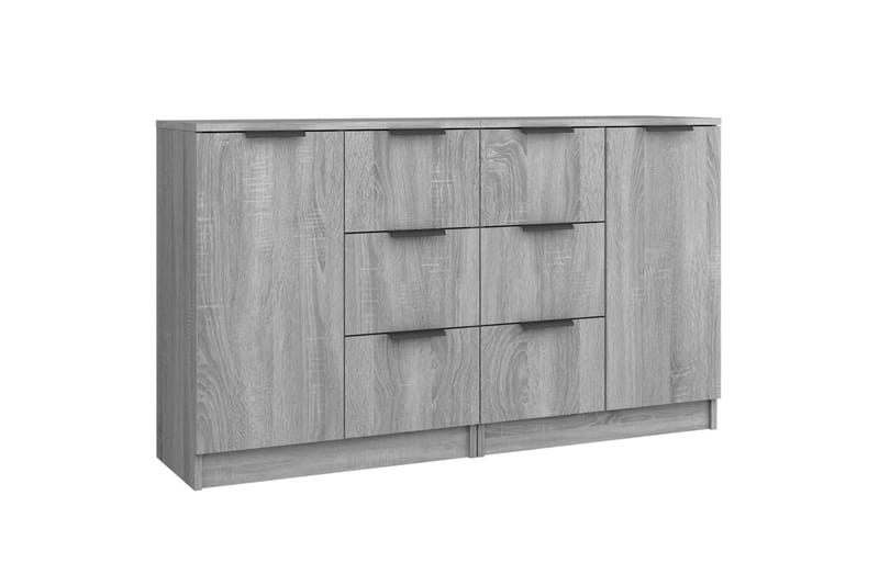 beBasic Skänkar 2 st grå sonoma 60x30x70 cm konstruerat trä - Grey - Förvaring - Förvaringsmöbler - Sideboard & skänk