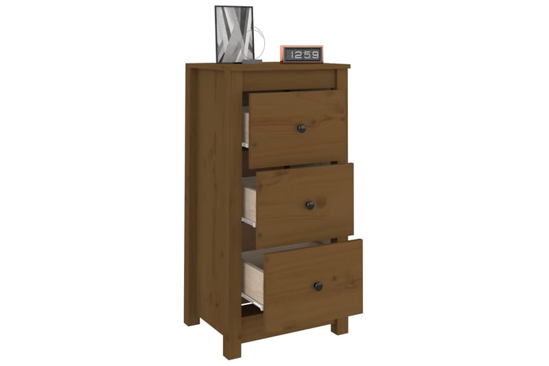 beBasic Skänkar 2 st honungsbrun 40x35x80 cm massiv furu - Brown - Förvaring - Förvaringsmöbler - Sideboard & skänk