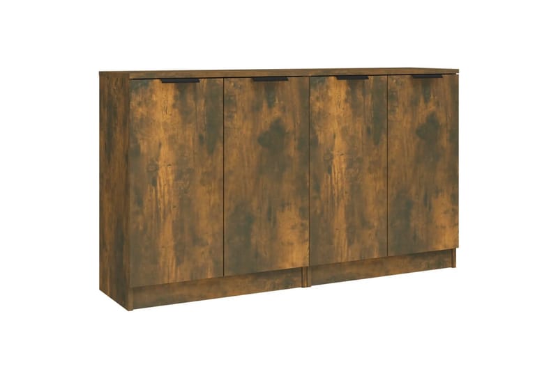 beBasic Skänkar 2 st rökfärgad ek 60x30x70 cm konstruerat trä - Brown - Förvaring - Förvaringsmöbler - Sideboard & skänk