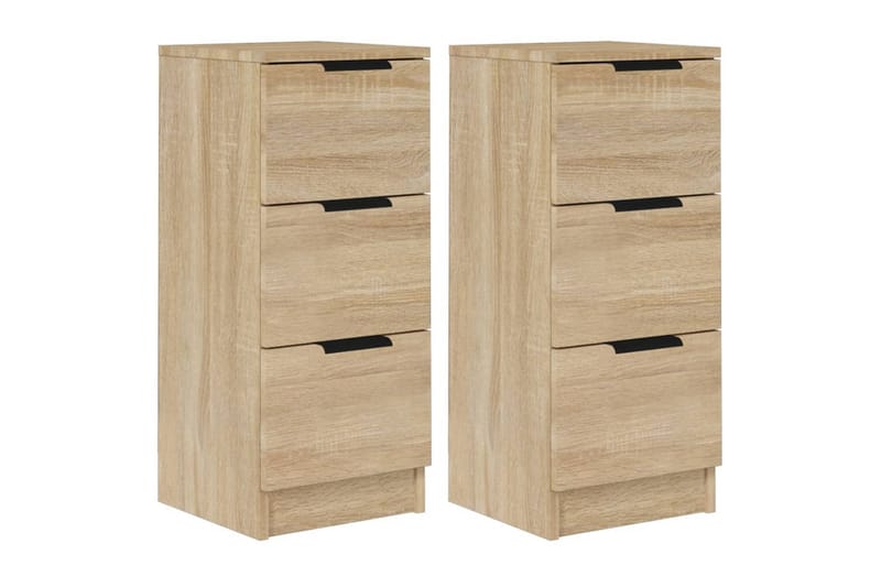 beBasic Skänkar 2 st sonoma-ek 30x30x70 cm konstruerat trä - Brown - Förvaring - Förvaringsmöbler - Sideboard & skänk