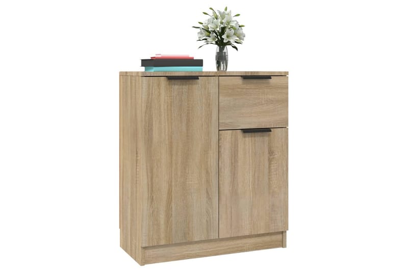 beBasic Skänkar 2 st sonoma-ek 60x30x70 cm konstruerat trä - Brown - Förvaring - Förvaringsmöbler - Sideboard & skänk